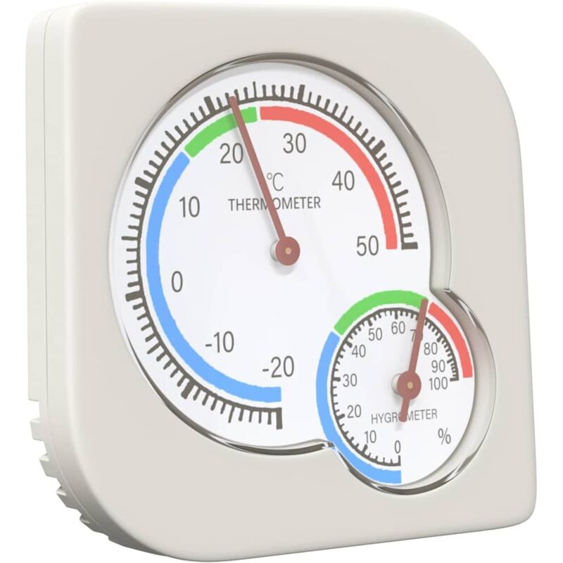 Thermo Hygrometer White 7.5 x 7.5 x 1.2 cm ABS vidaXL