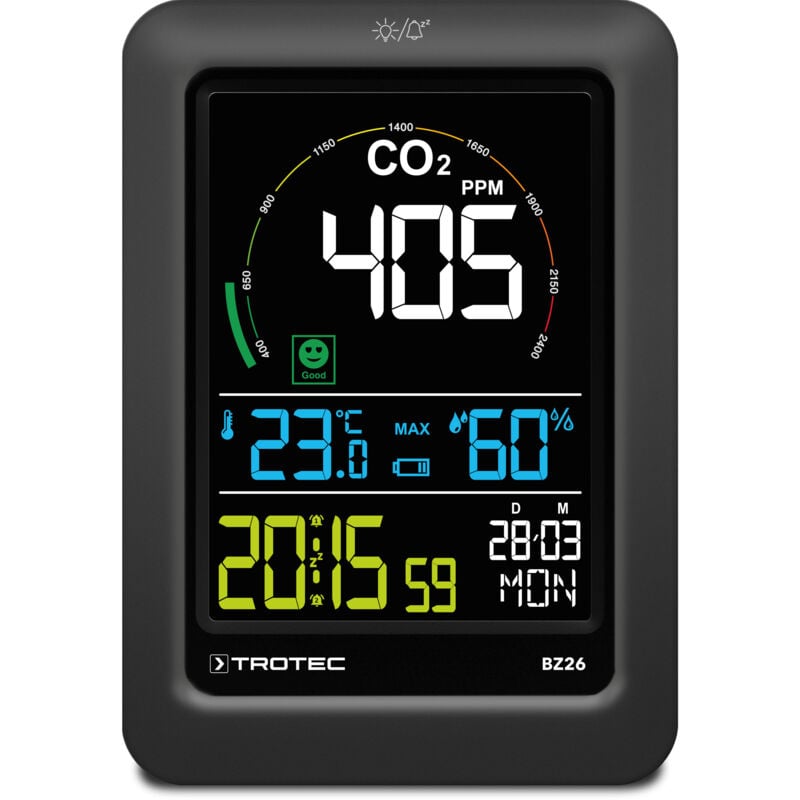 Trotec - Moniteur de qualité de l'air et de CO2 BZ26