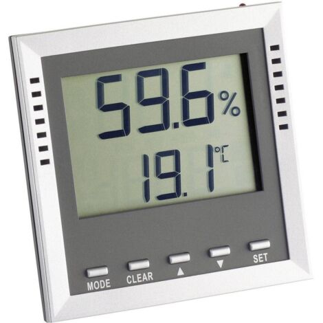 Thermo-hygromètre TFA Dostmann Klima Guard argent W09229