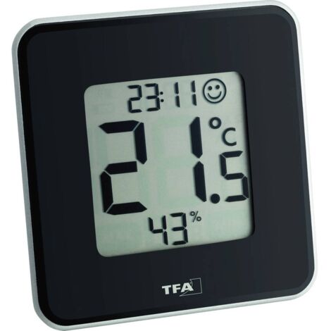 Thermo-hygromètre TFA Dostmann Style noir X45908