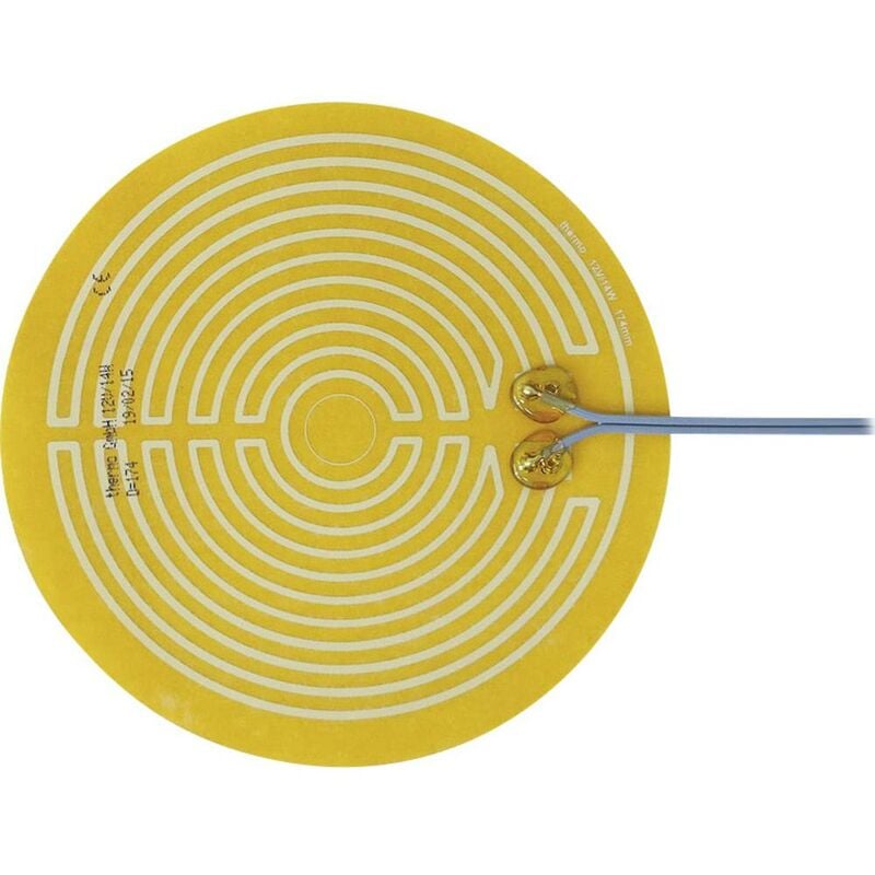 Polyester Feuille chauffante autocollant 12 v/dc, 12 v/ac 14 w Indice de protection IPX4 (ø) 174 mm - Thermo Tech