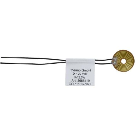 Thermo TECH polyimide Feuille chauffante autocollant 5 V 2.5 W Indice de protection IPX4 (Ø) 20 mm