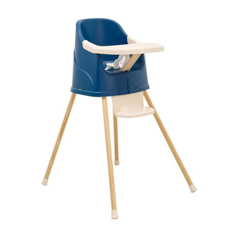 thermobaby - chaise haute evolutive youpla bleu ocean - fabriquee en france