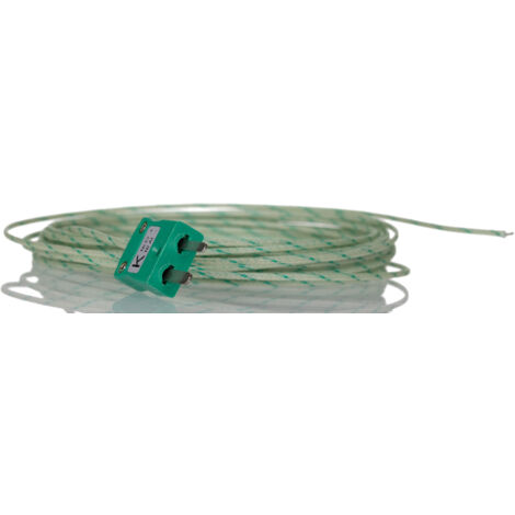 Thermocouple à jonction exposée RS PRO type K Ø 1/0.3mm, L 5m, +350°C max à Fiche mâle miniature ( Prix pour Paquet de 5 )