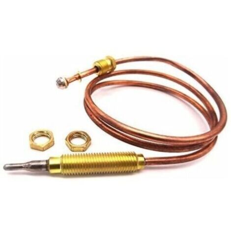 Thermocouple de gaz Universel de 600mm Utilisé sur Le Gril de BBQ ou Le réchauffeur de Fosse de feu M8x1 Embout d'extrémité et extrémité de tête