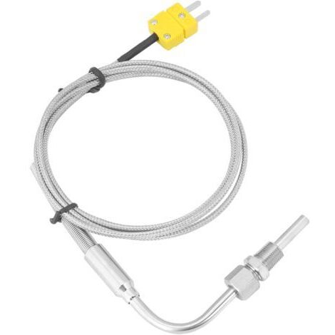 Thermocouple EG type K Capteurs de température de gaz d'échappement 1/8"NPT avec pointe et connecteur exposés, acier inoxydable