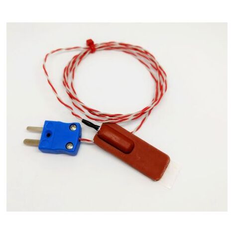 Thermocouple type K Ø 1/0.2mm, L 1m, +150°C max à Fiche mâle miniature ( Prix pour 1 )