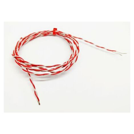 Thermocouple type K Ø 1/0.2mm, L 2m, +250°C max à Raccord dénudé ( Prix pour 1 )