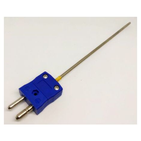 Thermocouple type K Ø 1.5mm, L 150mm, +1100°C max à Fiche mâle standard ( Prix pour 1 )