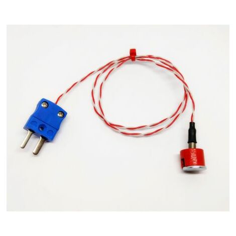 Thermocouple type K Ø 7/0.2mm, L 1m, +250°C max à Fiche mâle miniature ( Prix pour 1 )