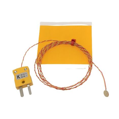 Thermocouple type Type K Ø 6.35mm, L 5m, +200°C max à Fiche mâle miniature ( Prix pour 1 )