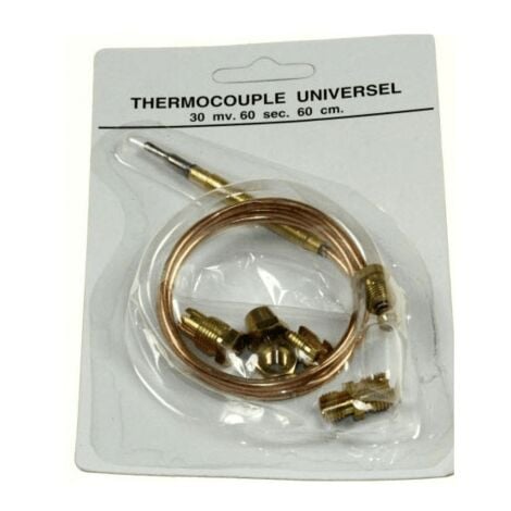 DIKEBAO Kit de thermocouple universel pour cuisinière à gaz, thermocouple  avec 5 écrous pour appareil de chauffage de cuisinière à induction, 150,1 cm