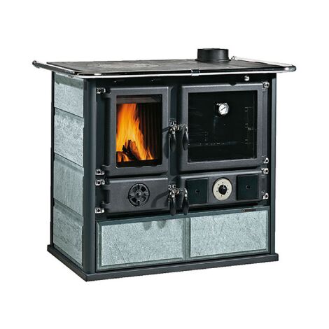 Thermocuiseur a' bois La Nordica Extraflame Poele en pierre naturelle Rosa D.S.A 19,4 kW pour 444 m