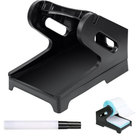 Thermodruck-Etikettenhalter (1 Stück) für Rollen- und Zickzack-Etiketten, 2-in-1 Thermodruck-Etikettenhalter, Etikettenhalter mit Reinigungspad für Büro- und Heimdrucker