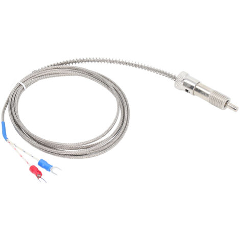 Thermoelement-Sensor Typ K 0-400℃ mit Federfühler und M12-Stecker, 2 Meter Kabel für industrielle Messungen