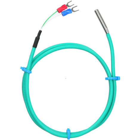 Thermoelement Typ K, wasserdichter Silikon-Temperatursensor, flexibles Kabel, 5 x 30 mm grüne Sonde, 0-200 °C