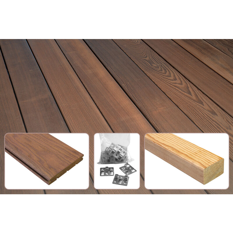 Thermoesche Terrassendielen 130x21mm