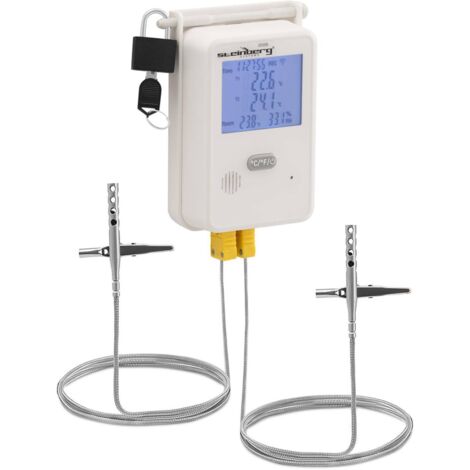 Thermohygromètre enregistreur de température et d'humidité LCD USB Wi-Fi plage 0-100% -50-350C