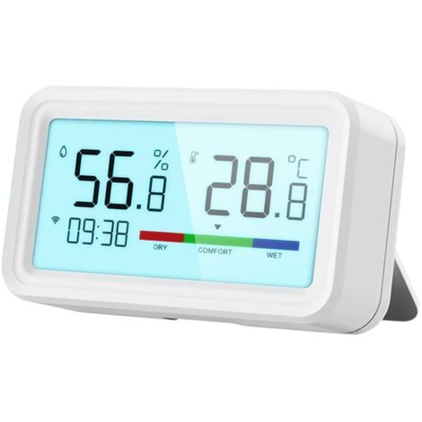 Thermohygromètre Tuya Wireletss WF Thermomètre Hygromètre Capteur de température et d'humidité Compatible avec Alexa
