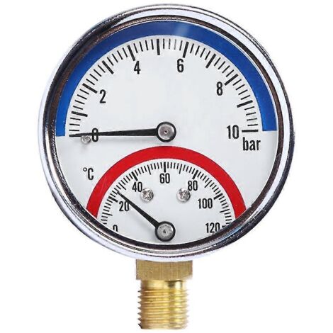 Thermomanomètre 2024, jauge de température et de pression G1/4 pour système de chauffage au sol