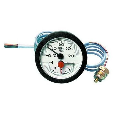 Thermomanomètre rond avec capillaire