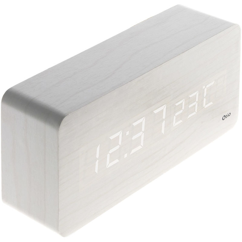 Thermomètre lingot finition effet bois blanc cérusé Otio Blanc