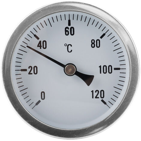 Thermometer 0-120℃ Edelstahl Bimetall-Thermometer 63mm