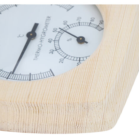Thermometer-Hygrometer aus Holz für Sauna und Badezimmer – Sauna-Accessoire