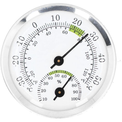 Thermometer-Hygrometer, Mini-Zifferblatt-Hygrometer für Luftbefeuchter, Gewächshaus, Garten, Zuhause – sicher