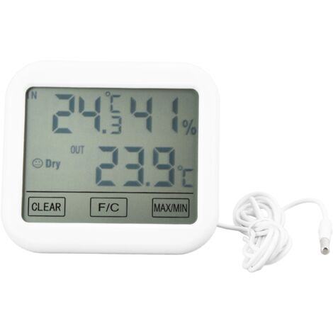 Thermometer Hygrometer Touch Screen Temperature Humidity Gauge for Home Office