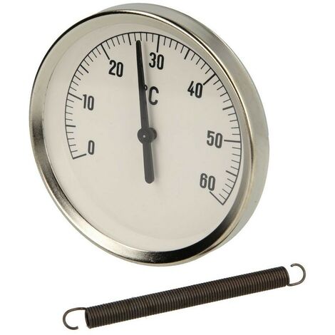 Thermométre à contact bimétallique 0-60°C boîtier 80 mm