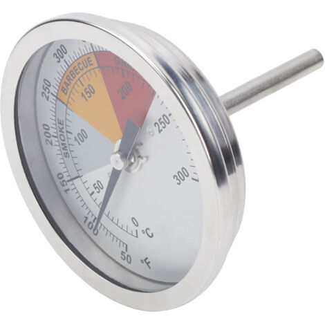 Thermomètre à four professionnel en acier inoxydable 0‑300℃, raccord 1/2 NPT pour cuisson précise