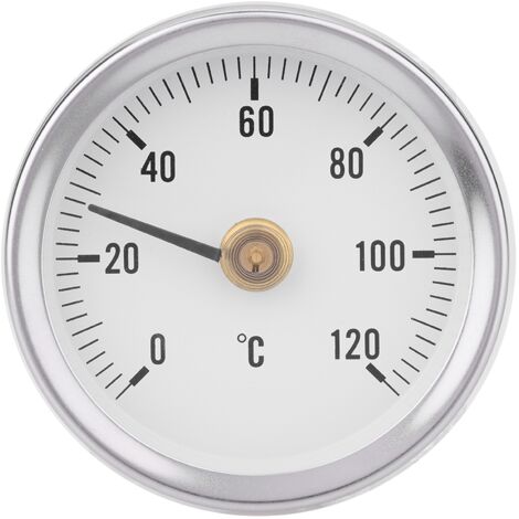 Thermomètre à ressort bimétallique 63mm IP55 étanche pour surface de tuyau -120°C à 120°C