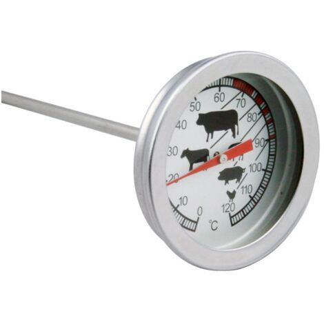 Thermomètre à viande analogique en acier inoxydable Précision de cuisson