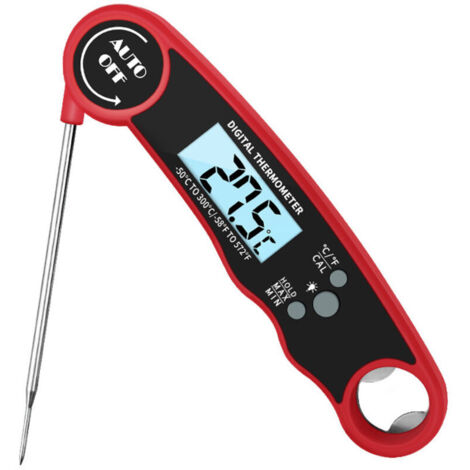 Thermomètre à viande, thermomètre à viande numérique, thermomètre pour aliments de cuisine et d'extérieur, cuisson, grillades, dinde, bonbons, liquide, bœuf