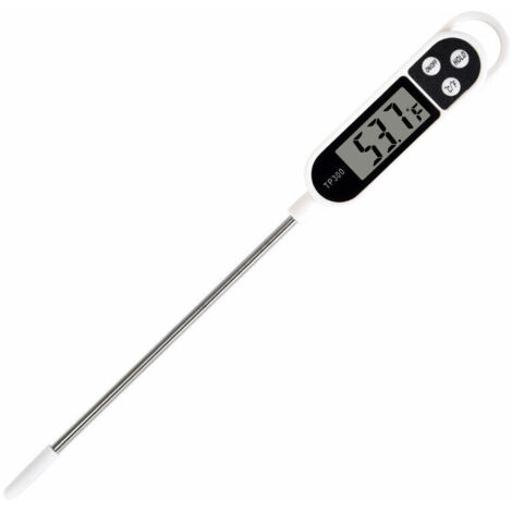 Thermomètre alimentaire en acier inoxydable Triomphe LCD affichage thermomètre alimentaire thermomètre de cuisine électronique pour tester la température d'huile de lait de bébé d'eau liquide