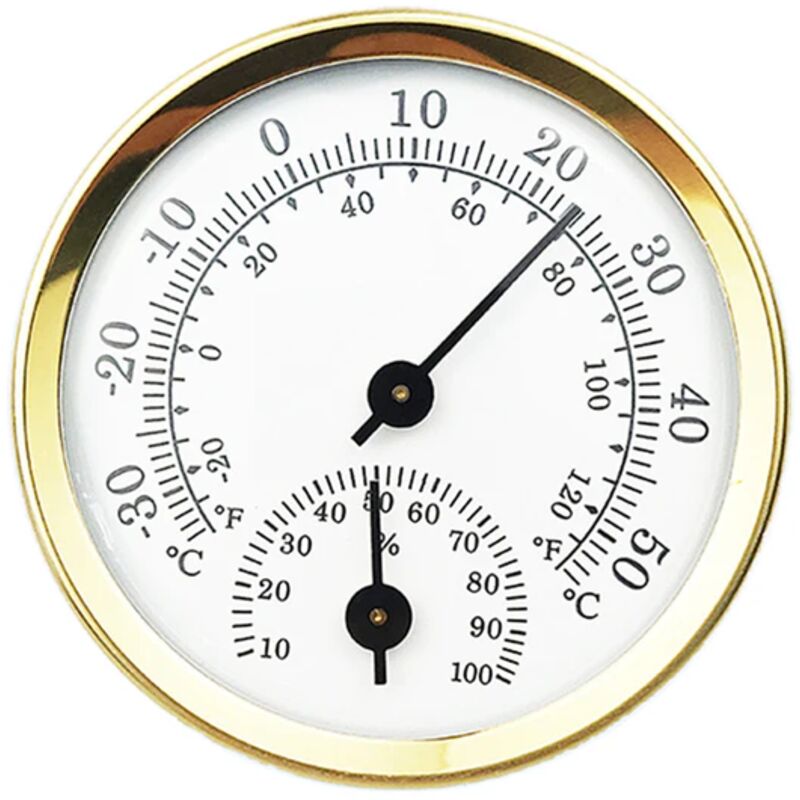 Thermomètre analogique intérieur hygromètre jauge de température d'humidité 58mm ménage