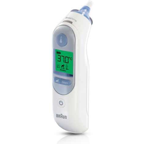 Thermomètre auriculaire (Age Précision, silencieux, affichage de température à code couleur, fièvre, hygiénique, rapide, précision clinique, facile à utiliser, bébé)