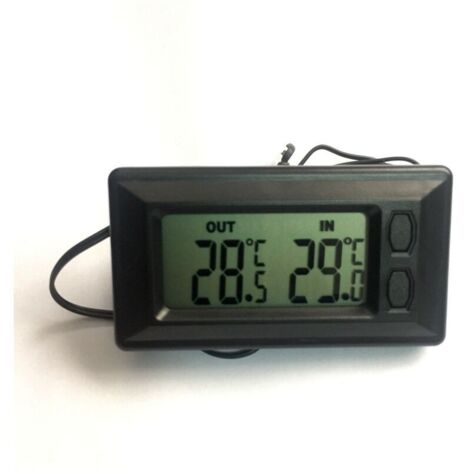 Thermomètre automobile intérieur et thermomètre extérieur Thermomètre à affichage numérique LCD avec un thermomètre