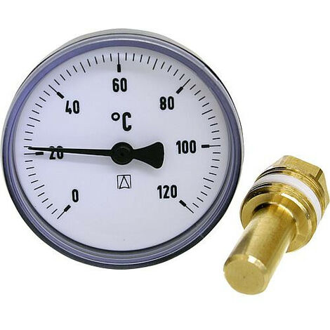 Thermomètre bimétal à cadran DN 15 (1/2), -20/60°C BiTh 63 K