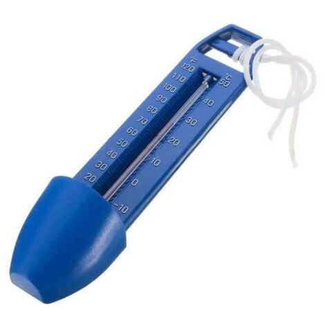 Thermomètre bleu standard de piscine - Rouge