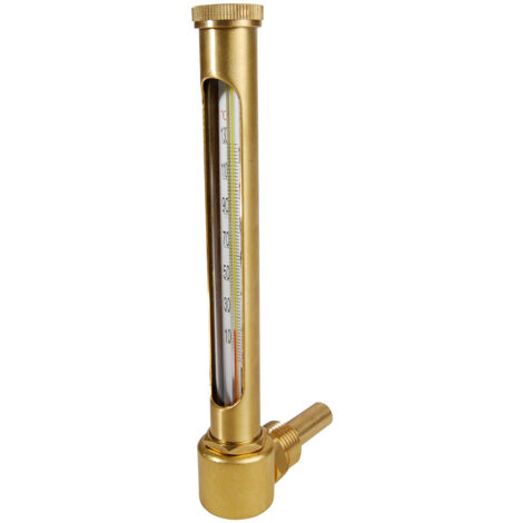 Thermomètre chauffage vertical plongeur équerre 45 mm - 1/2" (15/21) - Thermador