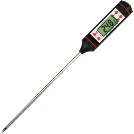Thermomètre Cuisine Cuisson Viande Barbecue, Sonde Grille, Rôtis, BBQ, Fumoir, Friture, Ustensiles Alimentaires, Steak Viandes Rôtisserie, Dessert, Chocolat Pâtisserie, Bain, Lait, électronique, °C/°F