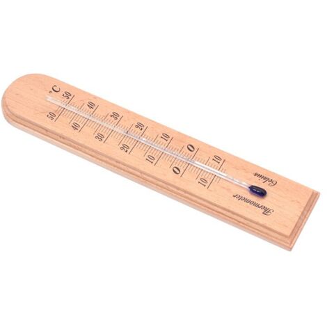 Thermomètre d'ambiance en bois 20 cm
