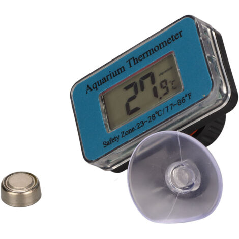 Thermomètre d'aquarium étanche grand écran LCD conception sans fil capteur de température de réservoir de poisson numérique avec ventouse