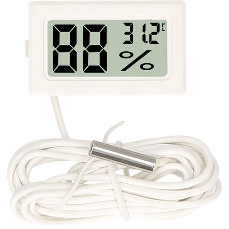Thermomètre d'aquarium numérique Jauge de température de réservoir de poissons LCD avec sonde NTC étanche -50 ℃ ~ 110 ℃ pour réservoir de poissons de réfrigérateur