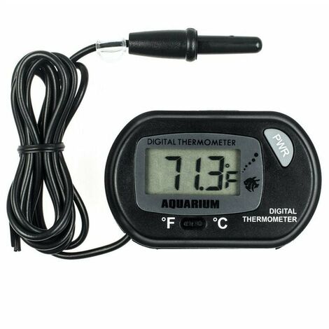 Thermomètre d'aquarium - Thermomètre d'aquarium numérique LCD avec ventouse et sonde d'immersion pour aquarium, terrarium