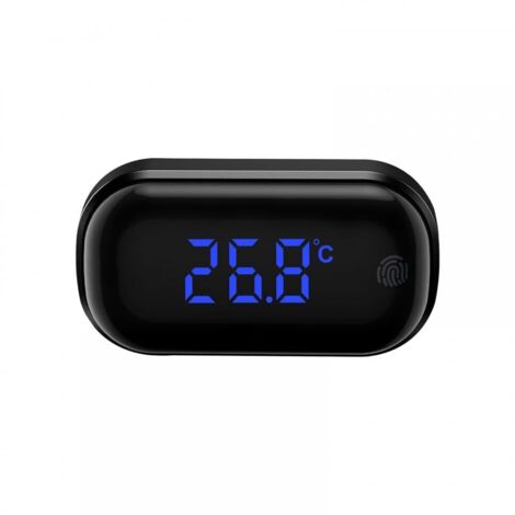 Thermomètre D'aquarium,Thermomètre Sans Fil À Coller Écran Tactile LCD avec Capteur de Température Précis pour Récipients en Verre D'eau Mer Douce D'aquarium -