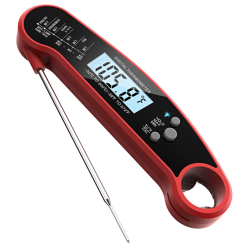 Thermomètre de Cuisine Digital thermometre viande à lecture instantanée, sonde longue, grand écran lcd Thermomètre de four à double aimant pour