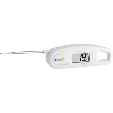 Thermomètre de cuisine numérique TFA Dostmann 30.1047 arrêt automatique conformément aux normes HACCP et EN 13485, protection contre les projectio X45487